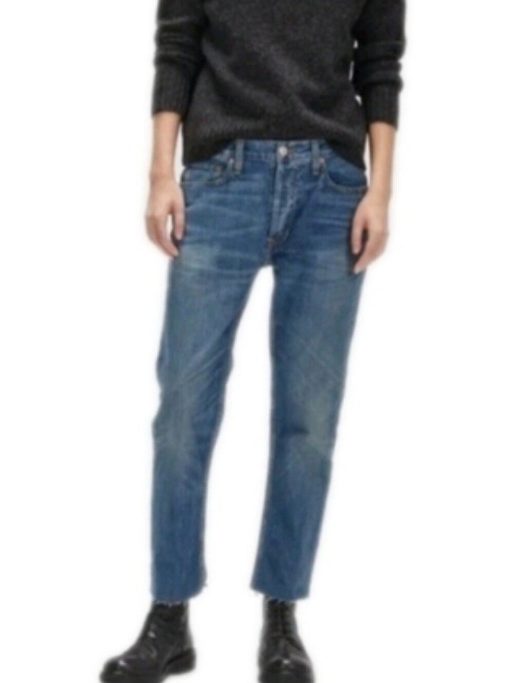 RE/DONE Originals Relaxed Crop Jeans In Medium Vintage Wash